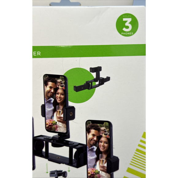 Vivitar Tripod Adapter 3 Smartphones Adjustable Grip Easy Mount - Picture 5 of 12
